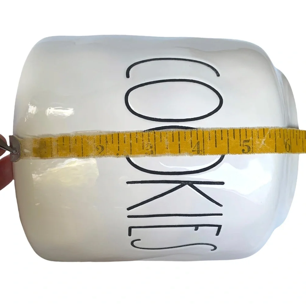 Rae Dunn COOKIES Canister Jar Ceramic 8 Inch Tall Chubby Dimples NWT 2017 OG HTF - Picture 12 of 15